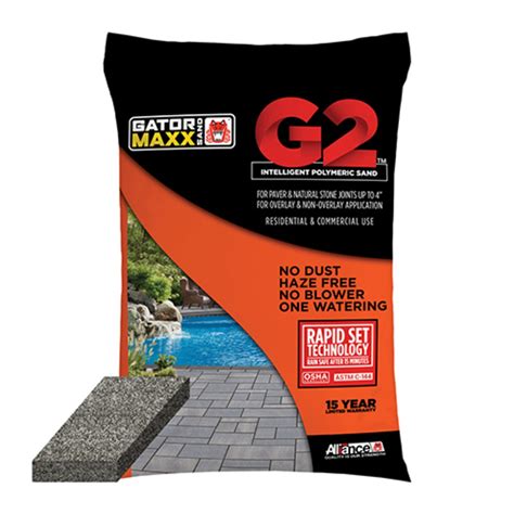 The polymeric sand application is now dust free and haze free. . Gator maxx g2 home depot
